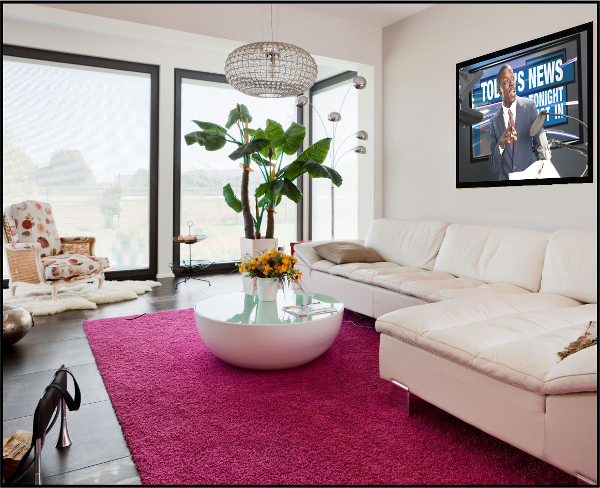 Home Picture Privat Secrect-Mirror TV in Wohnbereich